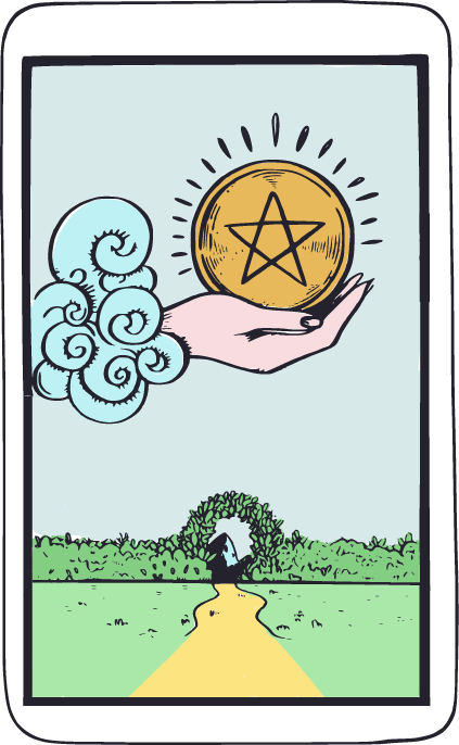 คุณได้ไพ่ Age of Pentacles